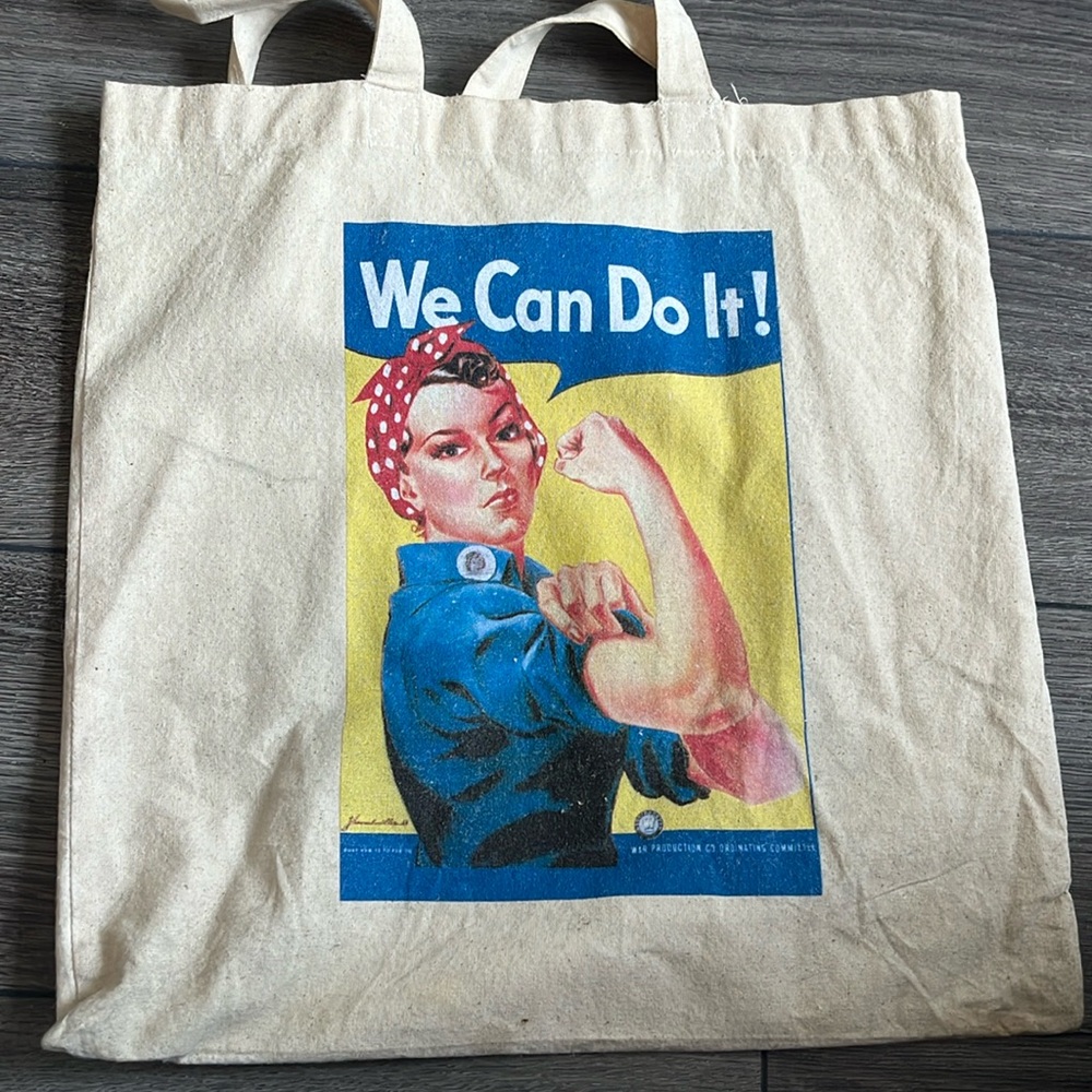‘We Can Do It’ Rosie the riveter Tote Bag / Retro Feminism